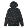 Imprimé Love sur toute la surface, style sportif pour couple, noir