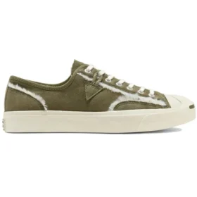 Jack Purcell en cuir doublé de fausse fourrure « Green White »