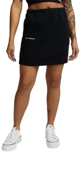 Jupe en molleton French Terry avec logo « Black »