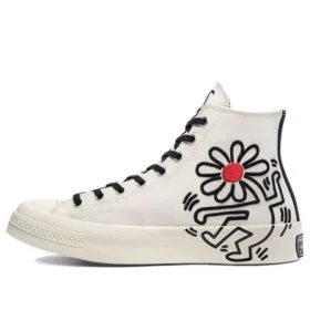 Keith Haring x Converse Chuck 70 High Tops Egret White « Egret Black Red »