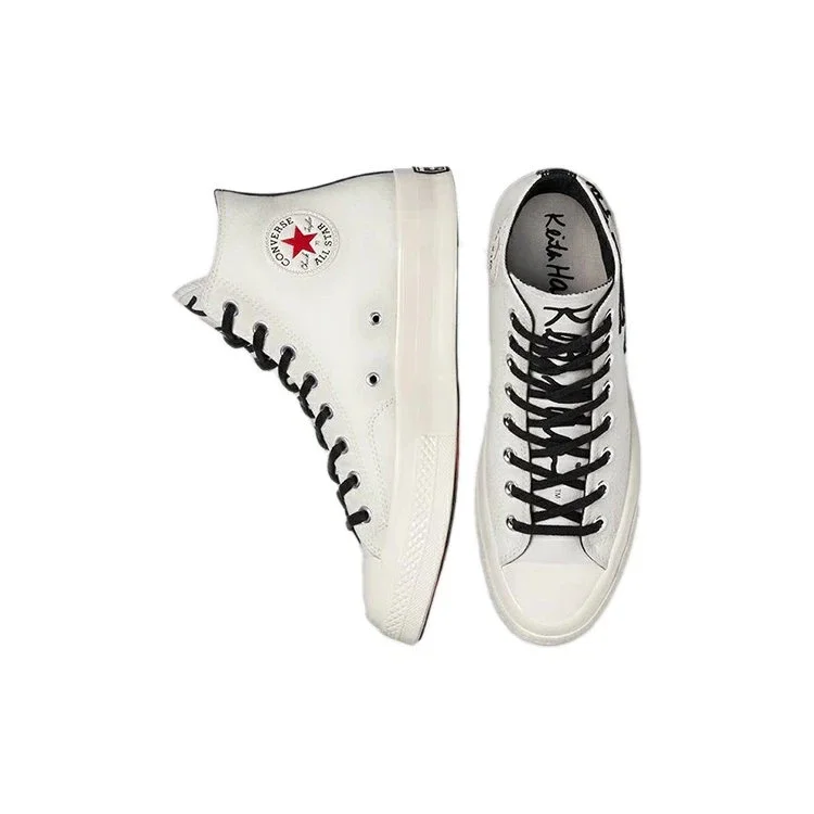 Keith Haring x Converse Chuck 70 High Tops Egret White « Egret Black Red » Keith Haring x Converse Chuck 70 High Tops Egret White « Egret Black Red »