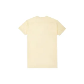 Logo brodé, coupe ample, style décontracté, longueur mi-longue, manches courtes, tailles asiatiques « Jaune clair »