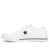 One Star en cuir perforé, basse « Blanc Noir »