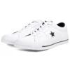 One Star en cuir perforé, basse « Blanc Noir »