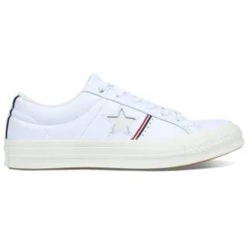 One Star Piping Low Top en blanc/rouge émail/blanc cassé