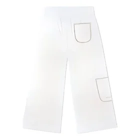 Pantalon cargo droit décontracté en tricot, tailles asiatiques « Blanc »