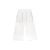 Pantalon cargo droit décontracté en tricot, tailles asiatiques « Blanc »