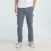 Pantalon cargo taille haute, coupe asiatique « Lakeside Blue »