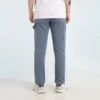 Pantalon cargo taille haute, coupe asiatique « Lakeside Blue »