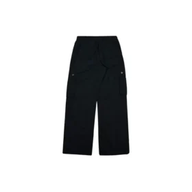 Pantalon cargo utilitaire tissé, tailles asiatiques « Noir »