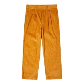 Pantalon chino en velours côtelé à double pli, tailles asiatiques « Orange »