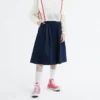 Pantalon culotte, tailles asiatiques « Bleu marine »