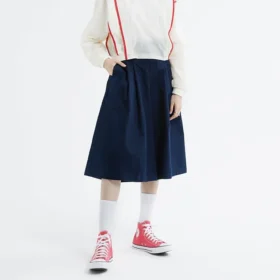 Pantalon culotte, tailles asiatiques « Bleu marine »