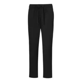 Pantalon décontracté à taille haute unie, tailles asiatiques « Noir »