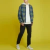 Pantalon de charpentier à taille élastiquée, tailles asiatiques « Noir »