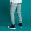 Pantalon de jogging à chevrons et étoiles brodées FT, tailles asiatiques « Gris »