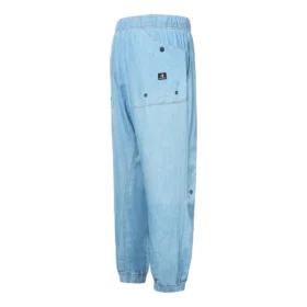 Pantalon de jogging en chambray tissé haut de gamme, tailles asiatiques « Bleu » Pantalon de jogging en chambray tissé haut de gamme, tailles asiatiques « Bleu »