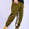 Pantalon de jogging Wordmark, tailles asiatiques « Vert olive »