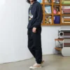 Pantalon de sport/jogging taille haute Converse unie pour homme, noir