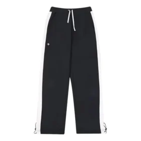 Pantalon de survêtement à cordon de serrage et rayures blanches, tailles asiatiques « Noir »
