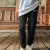Pantalon de survêtement à logo, tailles asiatiques « Noir »