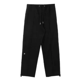 Pantalon à empiècements en tricot surélevé, tailles asiatiques « Noir »