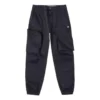 Pantalon en tissu extensible, tailles asiatiques « Noir »