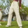 Pantalon en tricot avec logo, tailles asiatiques « Ivoire »