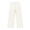 Pantalon en tricot à ourlet ouvert, tailles asiatiques « Egret »
