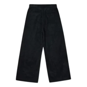 Pantalon en velours côtelé à jambes larges, tailles asiatiques « Noir »