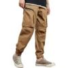 Pantalon extensible en tissu Taille asiatique « Kaki »