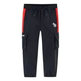 Pantalon long décontracté, tailles asiatiques « Noir Rouge »