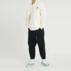 Pantalon/pantalon décontracté Converse pour homme, couleur unie, tissé, à lacets, noir