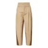 Pantalon taille haute à blocs de couleur – Tailles asiatiques « Kaki »