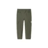 Pantalon à taille élastique unie, tailles asiatiques « Vert olive »