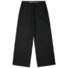 Pantalon tissé à jambes larges de saison, tailles asiatiques « Noir »
