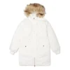 Parka longue en duvet, tailles asiatiques « Blanc »