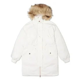 Parka longue en duvet, tailles asiatiques « Blanc »