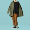Parka utilitaire, tailles asiatiques « Vert militaire »