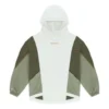 Personnage Irrégulier Couleurs contrastées Sweat à capuche ample Tricoté Rétro Blanc