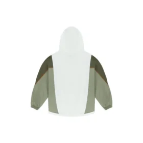 Personnage Irrégulier Couleurs contrastées Sweat à capuche ample Tricoté Rétro Blanc