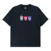Photos T-shirt à manches courtes avec applique Unisexe Noir