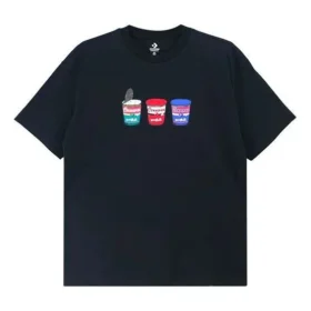 Photos T-shirt à manches courtes avec applique Unisexe Noir