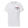 Poche col rond manches courtes blanc