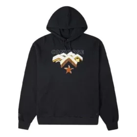 Polaire doublée imprimé montagnes Converse pour homme, noir