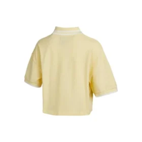 Polo court Logo Colorblock Jaune crème