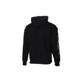 Polo de sport Converse pour homme avec logo imprimé, doublé polaire, noir