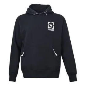 Polo de sport en molleton Converse pour homme, couleurs contrastées, noir