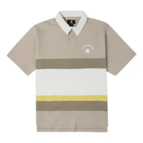 Polo à logo color block, tailles asiatiques « Beige Blanc »