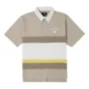 Polo à logo color block, tailles asiatiques « Beige Blanc »